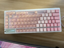 ROG玩家國度ROG夜魔X-《粉鏡幽波》電競游戲機械鍵盤(pán)藍牙/有線(xiàn)/無(wú)線(xiàn)三模連接75配列客制化Gasket結構 夜魔X-《粉境幽波》雪武白軸 曬單實(shí)拍圖
