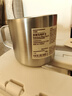 MUJI 不銹鋼 雙層馬克杯 水杯杯子帶把手桌面 新品 銀色S  410ml 曬單實(shí)拍圖