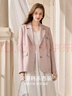 香影法式蝴蝶結西裝女2026春裝新款粉色減齡西服通勤氣質(zhì)正裝外套 銀牡丹色 M 160/84A/95-110斤 曬單實(shí)拍圖
