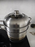 蘇泊爾（SUPOR）蒸鍋304不銹鋼家用高拱蓋蒸籠三層雙層加厚復底燃氣電磁爐通用鍋 蒸鍋 3層 30cm 曬單實(shí)拍圖
