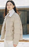 坦博爾輕薄羽絨服女短款翻領(lǐng)寬松舒適襯衫式女士外套330226D 椰奶咖165 曬單實(shí)拍圖