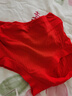 婷美本命年大紅色結婚高腰收腹女士?jì)妊潯?A抑菌襠】無(wú)痕棉質(zhì)三角褲 曬單實(shí)拍圖