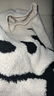 古今（GUJIN）暖暖熊貓半邊絨加絨睡衣女秋冬套裝家居服可外穿圓領(lǐng)可愛(ài)保暖毛衣 曬單實(shí)拍圖