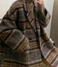 皮爾卡丹【加棉不加棉】格子毛呢外套女中長(cháng)款2026秋冬新流行韓版呢子大衣 咖啡色【加棉加厚】 2XL  135-160斤 曬單實(shí)拍圖