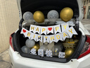 柬渝轎車(chē)后備箱生日驚喜浪漫裝飾閨蜜女孩朋友車(chē)尾箱場(chǎng)景網(wǎng)紅氛圍道具 滿(mǎn)天星生日快樂(lè )后備箱布置 曬單實(shí)拍圖