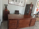 奧森銘實(shí)木老板桌辦公桌新中式總裁桌董事長(cháng)辦公室家具高檔大班臺定制 2.0米老板桌 【北美白蠟木】 曬單實(shí)拍圖