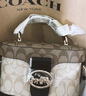 蔻馳（COACH）【品牌直供】女士GEORGIE斜挎手提包黑色配卡其色CBR31女神節禮物 曬單實(shí)拍圖