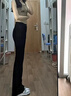 趣米樂(lè )黑色潮流微喇牛仔褲女春夏季新款小個(gè)子窄版修身顯瘦高腰直筒長(cháng)褲 黑色【常規款】 M 曬單實(shí)拍圖