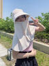 唐獅（TonLion）防曬帽子面罩護頸一體2026新款冰絲太陽(yáng)帽大帽檐戶(hù)外披肩遮陽(yáng)帽女 米色 曬單實(shí)拍圖