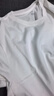 布先生春夏季短袖T恤男士純棉小白T純色內搭打底衫 白色 M(170) 曬單實(shí)拍圖