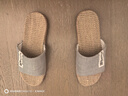 回力亞麻拖鞋男士室內防滑不臭腳靜音軟底地板涼拖鞋 0031 咖啡 曬單實(shí)拍圖