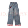 夏雨瑤側邊拉鏈直筒牛仔褲女2026春秋新款美式復古寬松顯瘦小個(gè)子拖地褲 藍色版 【今年流行/版型超好看/早秋穿搭/梨形身材】 XL 【建議120-135斤】 曬單實(shí)拍圖
