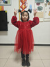 迪士尼連衣裙女童春季寶寶紅色公主裙子2026新款女孩過(guò)新年衣服拜年服 曬單實(shí)拍圖