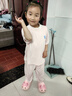 ELLE BABY寶寶睡衣兒童夏款優(yōu)可絲女童家居服男童短袖空調服 奶油粉 120 曬單實(shí)拍圖