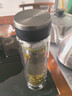 蘇泊爾（SUPOR）雙層玻璃杯男女泡茶杯車(chē)載水杯便攜過(guò)濾茶水分離杯 烏木黑330ml 曬單實(shí)拍圖