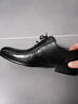 Lil Critters意大利正裝皮鞋男士時(shí)尚系帶真皮商務(wù)英倫韓版尖頭牛津黑色婚禮鞋 提醒：（運動(dòng)鞋40=皮鞋39） 40 曬單實(shí)拍圖