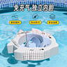 iuu嬰兒游泳桶免安裝 兒童洗澡桶 可折疊泡澡桶家用新生兒游泳池浴桶 【免安裝-透明】巨無(wú)霸+腋下蛋蛋圈+禮包 母嬰級面料，耐磨穩固防變形 曬單實(shí)拍圖