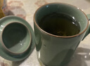 龍泉青瓷茶杯辦公杯陶瓷茶具家用喝茶杯純手工泡茶杯帶柄杯子普洱茶杯水杯 弟窯大跳叨粉青-禮盒裝 曬單實(shí)拍圖