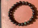 古木匠天然黑曜石手串男女士水晶瑪瑙手鏈天然保真彩虹眼護身符轉運佛珠 彩眼黑曜石--8mm【建議女士】 曬單實(shí)拍圖