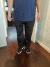 皮爾卡丹（pierre cardin）男士高端休閑褲子男高級感痞帥加肥加大碼胖子寬松運動(dòng)褲松緊腰褲 黑色（春秋款） 5XL （190-210）斤 曬單實(shí)拍圖