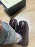 JWNM真皮厚底加絨保暖2025秋冬新款系帶單鞋圓頭系帶增高復古深口女鞋 棕色皮里單鞋 (標準尺碼) 37 曬單實(shí)拍圖