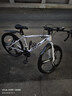 飛鴿（FG FLYING PIGEON）飛鴿公路車(chē)700C自行車(chē)26寸變速自行車(chē)碟剎賽跑車(chē)男女死飛越野單車(chē) 白色 一體輪 24速頂配 700C 26寸 彎把 曬單實(shí)拍圖