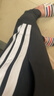 阿迪達斯（adidas）親膚透氣直筒運動(dòng)褲男寬松百搭春秋休閑衛褲長(cháng)褲 黑白 S 曬單實(shí)拍圖