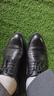 VOLO犀牛男鞋內增高皮鞋商務(wù)正裝西裝皮鞋男士軟底德比鞋 黑色 41  曬單實(shí)拍圖