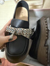 他她（TATA）新款厚底蝴蝶結淑女樂(lè )福鞋舒適百搭 黑色 39 曬單實(shí)拍圖