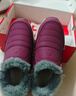 足力健老人鞋加絨中老年棉鞋子女款防寒保暖雪地靴冬季女鞋 8689K酒紅39 曬單實(shí)拍圖