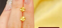 周六福幸運四葉草999黃金耳釘女生日禮物計價(jià)A0912975 一對 約0.88g 曬單實(shí)拍圖