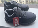 足力健防滑老人鞋加厚保暖棉鞋冬季防寒雪地靴加絨爸爸鞋9160 黑色 43 曬單實(shí)拍圖