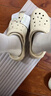 卡駱馳（CROCS）貝拉洞洞鞋厚底拖鞋|210062 冬日白 -11S    36 /37(220mm)   曬單實(shí)拍圖