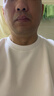 勁霸（jing ba）長(cháng)袖t恤秋冬季新款圓領(lǐng)純棉衛衣時(shí)尚休閑加絨打底衫上衣 款-白色  加絨 4XL 【建議180-200斤】 曬單實(shí)拍圖