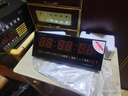 虹泰（HoTai）LED電子萬(wàn)年歷掛鐘客廳電子鐘夜光數字鐘表掛墻時(shí)鐘3613全日歷-紅 曬單實(shí)拍圖