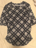 三彩2026春季新款網(wǎng)紗格紋T恤圓領(lǐng)短袖上衣修身女 黑米格紋 XL 170/92A 曬單實(shí)拍圖