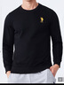 U.S. POLO ASSN.衛衣男秋季圓領(lǐng)潮流寬松長(cháng)袖T恤男士休閑上衣男裝 黑色 XL  曬單實(shí)拍圖