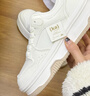 Kappa卡帕女鞋百搭板鞋女2025冬季新款戶(hù)外休閑鞋厚底增高小白鞋子女 經(jīng)典白 37 曬單實(shí)拍圖