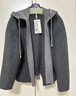 三彩【100綿羊毛】2025冬季新款雙面呢大衣短款假兩件毛呢外套M 深邃灰 XL 170/92A 曬單實(shí)拍圖