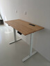 木藝生實(shí)木電動(dòng)升降桌電腦桌臺式紅橡木雙電機站立式工作臺書(shū)桌寫(xiě)字臺 雙電機橢圓3節-FAS級紅橡木-白架 120*60(隱藏雙面插排)免費送裝 曬單實(shí)拍圖
