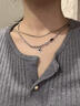 戚小米星芒雙層疊戴男士項鏈男潮鎖骨鏈小眾高級感吊墜時(shí)尚飾品生日禮物 曬單實(shí)拍圖