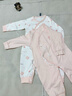 童戀初心【2件裝】嬰兒連體衣春秋純棉系帶新生兒衣服睡衣打底男女寶寶 曬單實(shí)拍圖