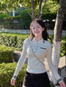 柯蘭娜2026新款秋冬長(cháng)袖t恤女內搭白色打底毛針織衫女早春polo領(lǐng)小上衣 白色 均碼 （80-130斤） 曬單實(shí)拍圖