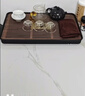中式輕奢流水茶盤(pán)家用辦公室干泡臺簡(jiǎn)約塑料排儲雙用小型瀝水托盤(pán) 金福大號【儲排款】43x26x3.5cm 曬單實(shí)拍圖