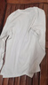 別語(yǔ)中長(cháng)款長(cháng)袖t恤女春秋寬松遮屁股上衣白色開(kāi)叉打底衫 白色 L 曬單實(shí)拍圖