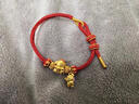 戚小米可穿珠黃金轉運珠diy手繩女手工編織紅繩手鏈半成品紅色編繩本命 大紅色手繩【diy】粗約2.5mm 曬單實(shí)拍圖