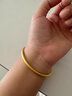 古法金包銀手鐲純銀實(shí)心金包銀鐲子女簡(jiǎn)約素圈禮物情人節送女友 重約10g金1.1g寬約2.8mm素圈手鐲 58圈口 曬單實(shí)拍圖