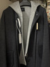 ELLE【明星同款】綿羊毛自在廓形雙面呢大衣女25冬新款毛呢外套 深灰（大衣+馬甲真兩件套） M 曬單實(shí)拍圖