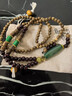 頂妃（DING FEI）民族風(fēng)金剛菩提檀木吊墜長(cháng)款項鏈女佛系佛珠毛衣鏈男棉麻 綠瑪瑙 A29-108 曬單實(shí)拍圖