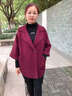 諾婔今年流行媽媽春秋裝外套洋氣50歲中老年人女時(shí)尚大碼針織毛呢大衣 灰色 L 推薦90-105斤（版型很正） 曬單實(shí)拍圖